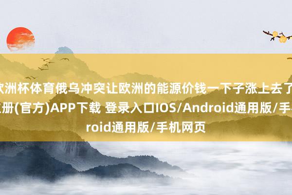 欧洲杯体育俄乌冲突让欧洲的能源价钱一下子涨上去了-开云注册(官方)APP下载 登录入口IOS/Android通用版/手机网页