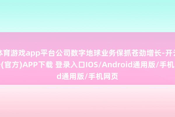 体育游戏app平台公司数字地球业务保抓苍劲增长-开云注册(官方)APP下载 登录入口IOS/Android通用版/手机网页