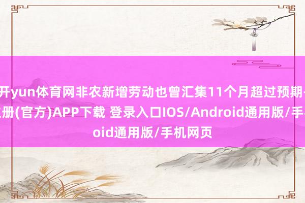 开yun体育网非农新增劳动也曾汇集11个月超过预期-开云注册(官方)APP下载 登录入口IOS/Android通用版/手机网页